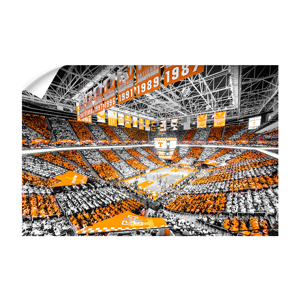 Tennessee Volunteers - Checkerboard Thompson-Boling DuoTone - College Wall Art #Canvas