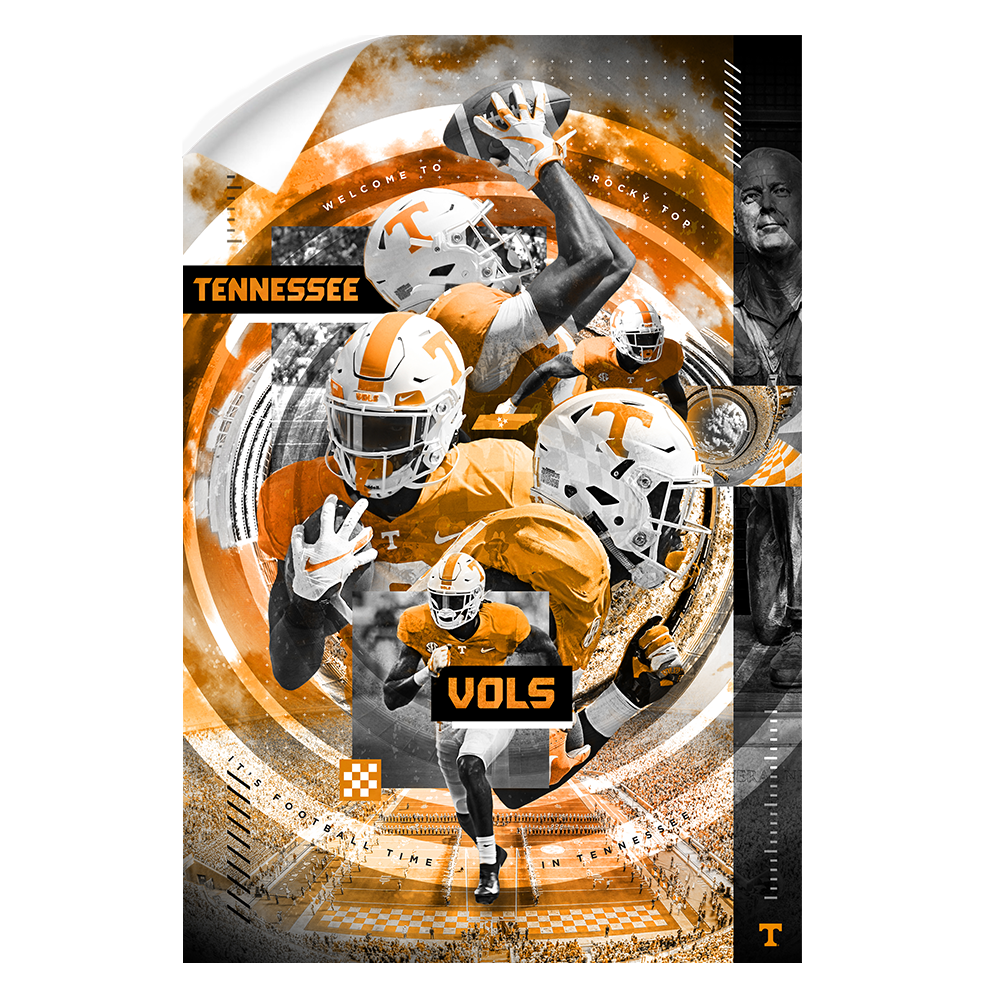  Tennessee Volunteers - Football Time - College Wall Art #Canvas