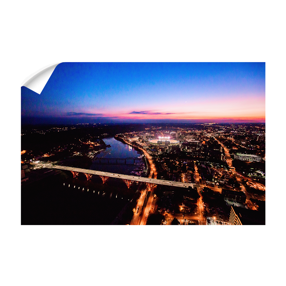Tennessee Volunteers - Aerial sunset over Neyland - College Wall Art #Canvas