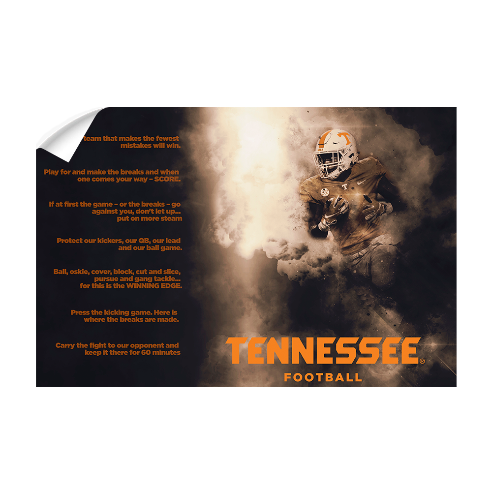 Tennessee Volunteers - Tennessee Football Game Maxims - College Wall Art #Canvas