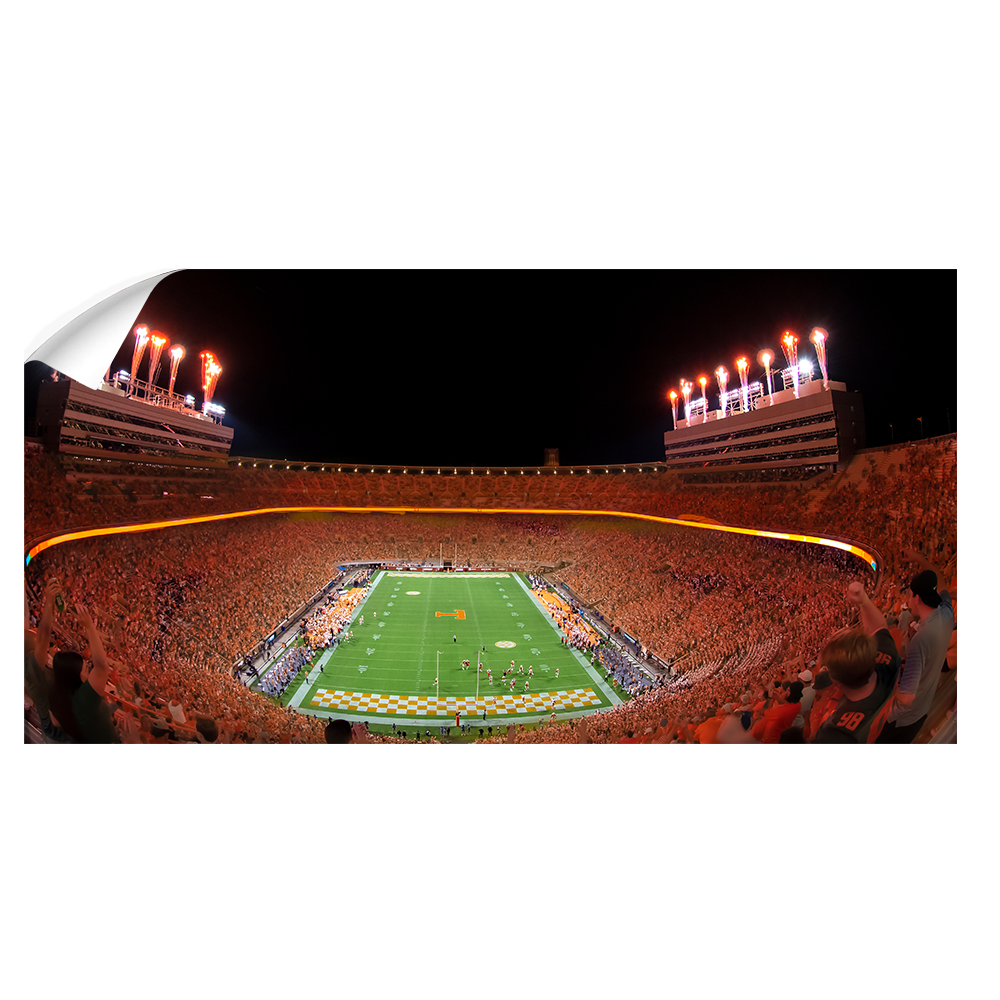 Tennessee Volunteers - Tennessee Lights Panoramic - College Wall Art #Canvas
