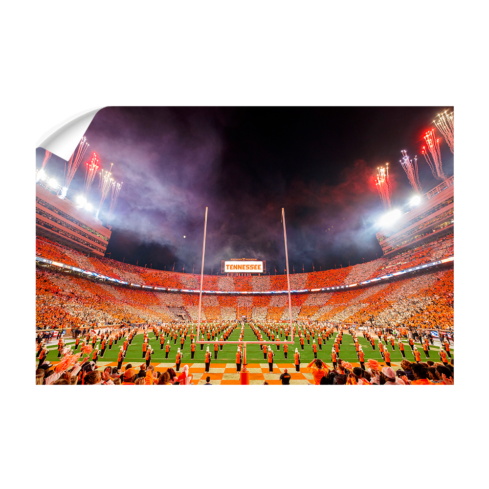 Tennessee Volunteers - Checkerboard Neyland and Pride of the Southland Band - College Wall Art #Canvas