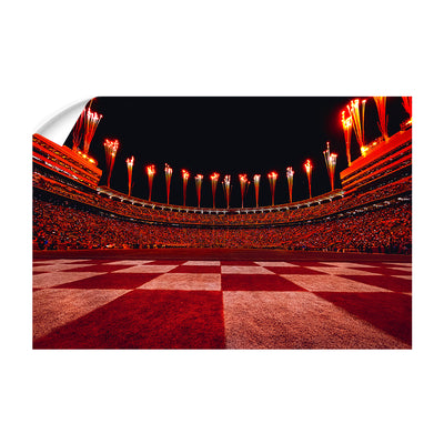 Tennessee Volunteers - Checkerboard End Zone Neyland Fireworks - College Wall Art #Wall Decal