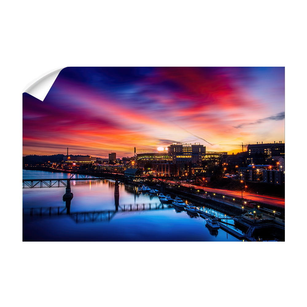 Tennessee Volunteers - Tennessee River Sunset - College Wall Art #Canvas