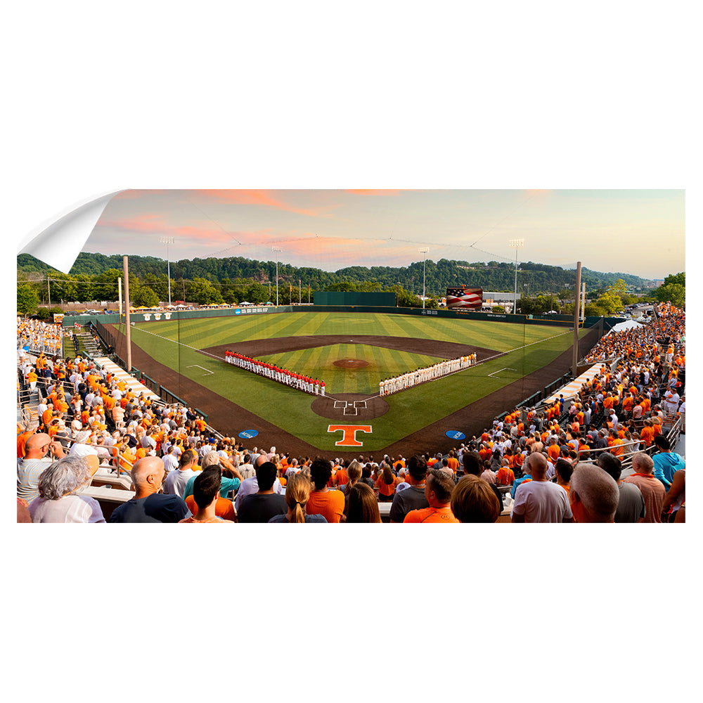 Tennessee Volunteers - Baseball Time in Tennessee Panoramic - College Wall Art #Canvas
