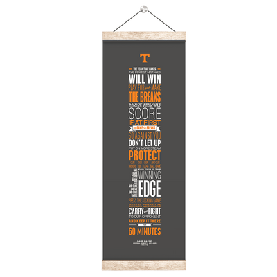 Tennessee Volunteers - Game Maxims Grey - College Wall Art #Hanging Canvas