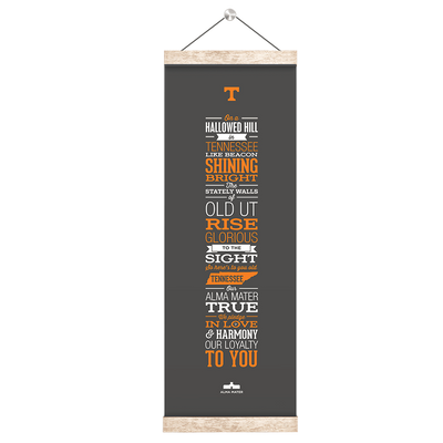 Tennessee Volunteers - Alma Mater Grey - College Wall Art #Hanging Canvas