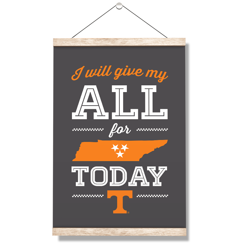 Tennessee Volunteers - I Will Give My All - College Wall Art #Canvas