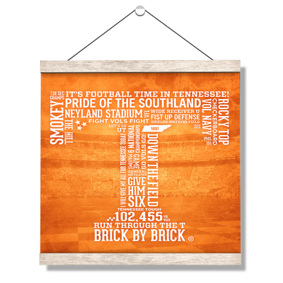 Tennessee Volunteers - Powered by the T - College Wall Art #Hanging Canvas