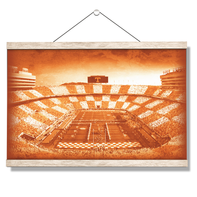 Tennessee Volunteers - Antique Neyland Checkerboard - College Wall Art #Hanging Canvas