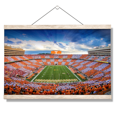 Tennessee Volunteers - Sunset over Checkerboard Neyland - College Wall Art #Hanging Canvas