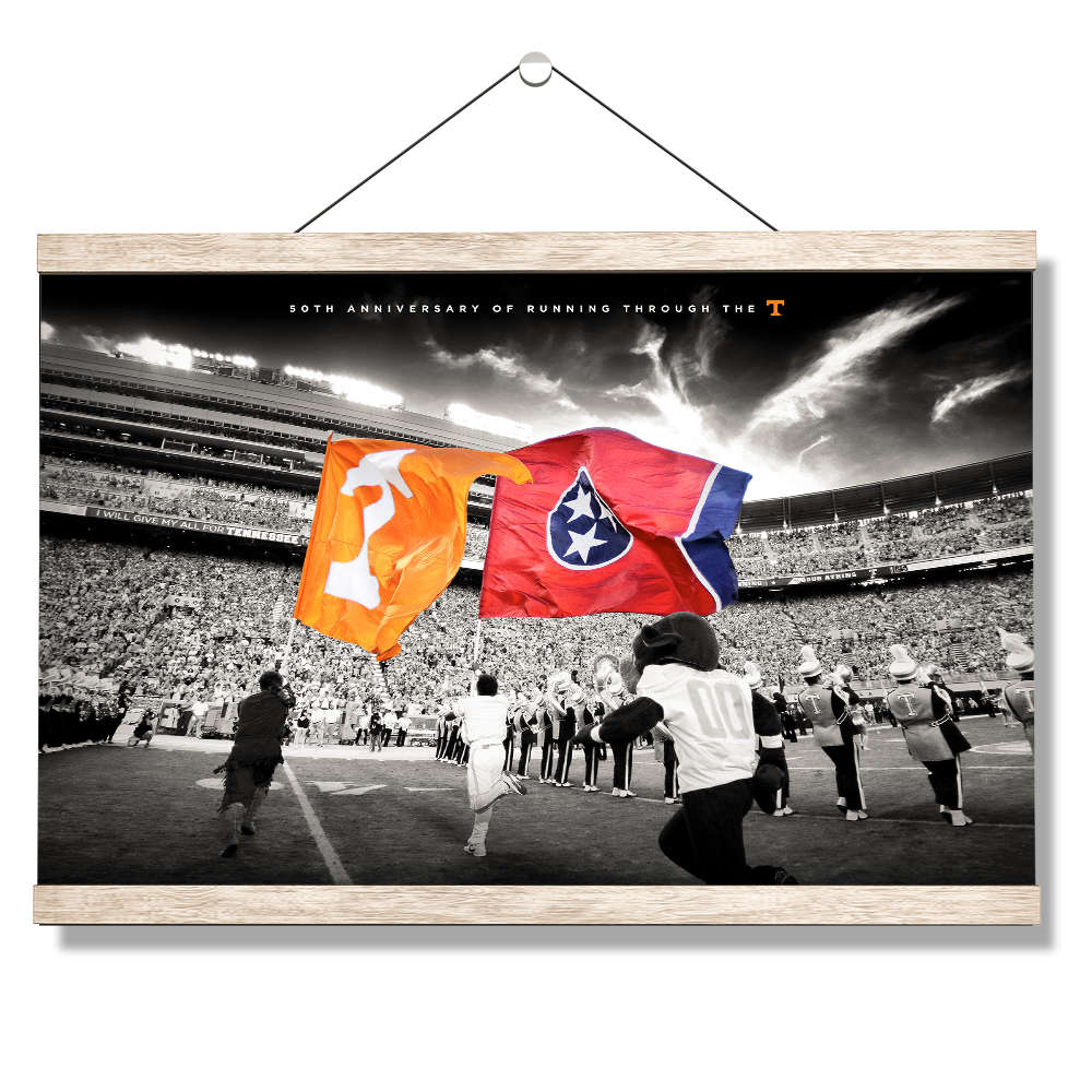 Tennessee Volunteers - 50 Years Running Through the T - College Wall Art #Canvas