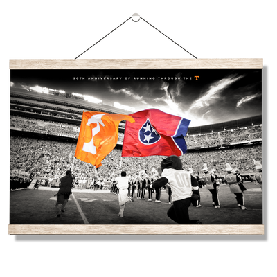 Tennessee Volunteers - 50 Years Running Through the T - College Wall Art #Hanging Canvas