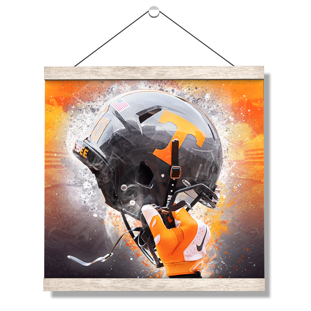 Tennessee Volunteers - Smokey Helmet Held High - College Wall Art #Canvas