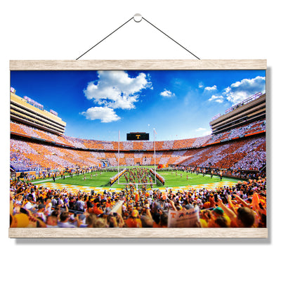 Tennessee Volunteers - Reverse Checkerboard Running thru the T - College Wall Art #Hanging Canvas