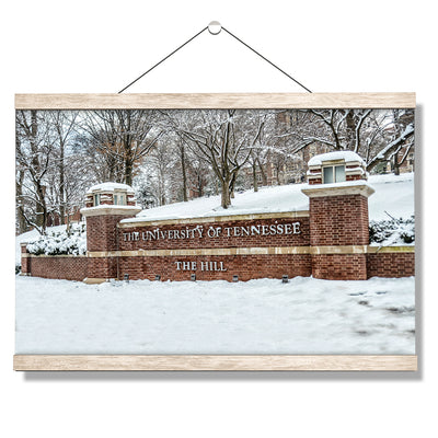 Tennessee Volunteers - Snowy Hill - College Wall Art #Hanging Canvas