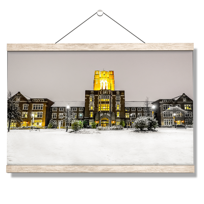 Tennessee Volunteers - Ayres Hall Winter Day - College Wall Art #Hanging Canvas