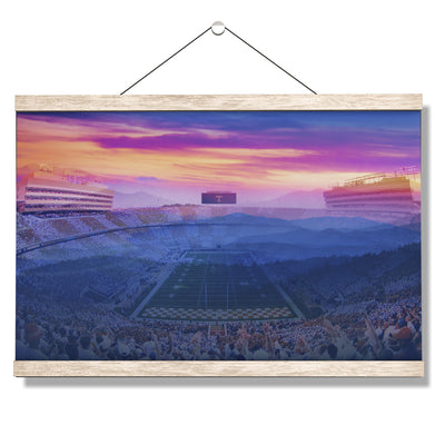 Tennessee Volunteers - Tennessee Mountain Sunset - College Wall Art #Hanging Canvas