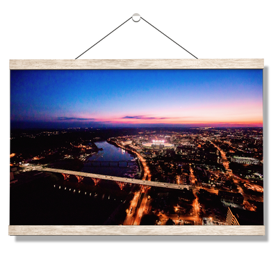 Tennessee Volunteers - Aerial sunset over Neyland - College Wall Art #Hanging Canvas
