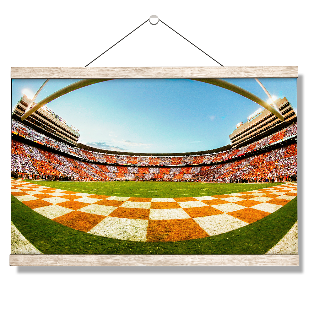Tennessee Volunteers - Checkerboard Neyland Fisheye - College Wall Art #Canvas