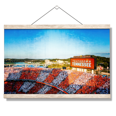Tennessee Volunteers - Touchdown Tennessee Retro - College Wall Art #Hanging Canvas