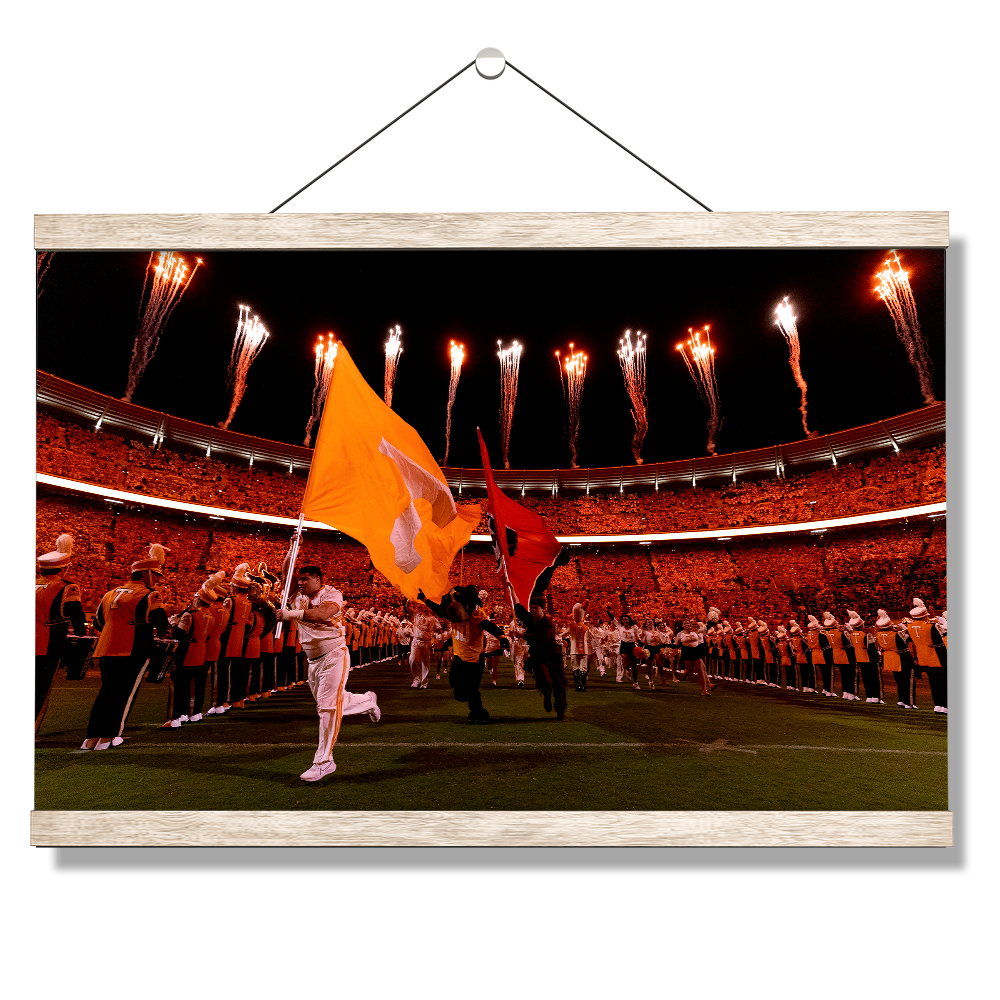 Tennessee Volunteers - Running through the T Light Up Checkerboard Neyland - College Wall Art #Canvas