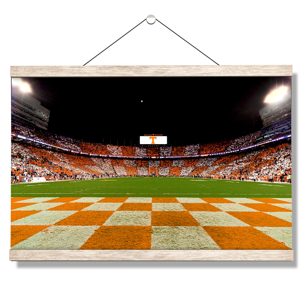 Tennessee Volunteers - Checkerboard Neyland Under the Lights - College Wall Art #Canvas