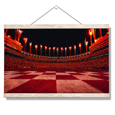 Tennessee Volunteers - Checkerboard End Zone Neyland Fireworks - College Wall Art #Hanging Canvas