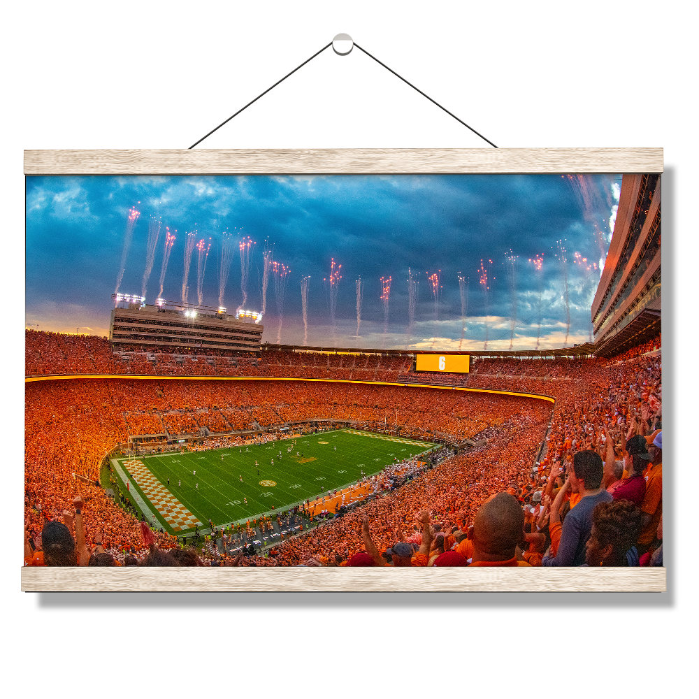 Tennessee Volunteers - Give Him Six Sunset - College Wall Art #Canvas
