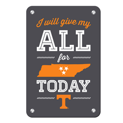 Tennessee Volunteers - I Will Give My All - College Wall Art #Metal