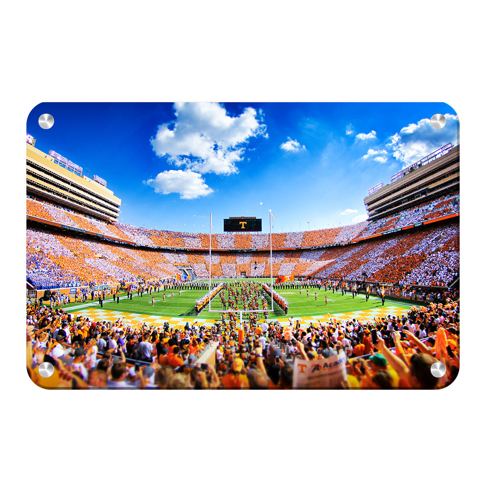 Tennessee Volunteers - Reverse Checkerboard Running thru the T - College Wall Art #Canvas