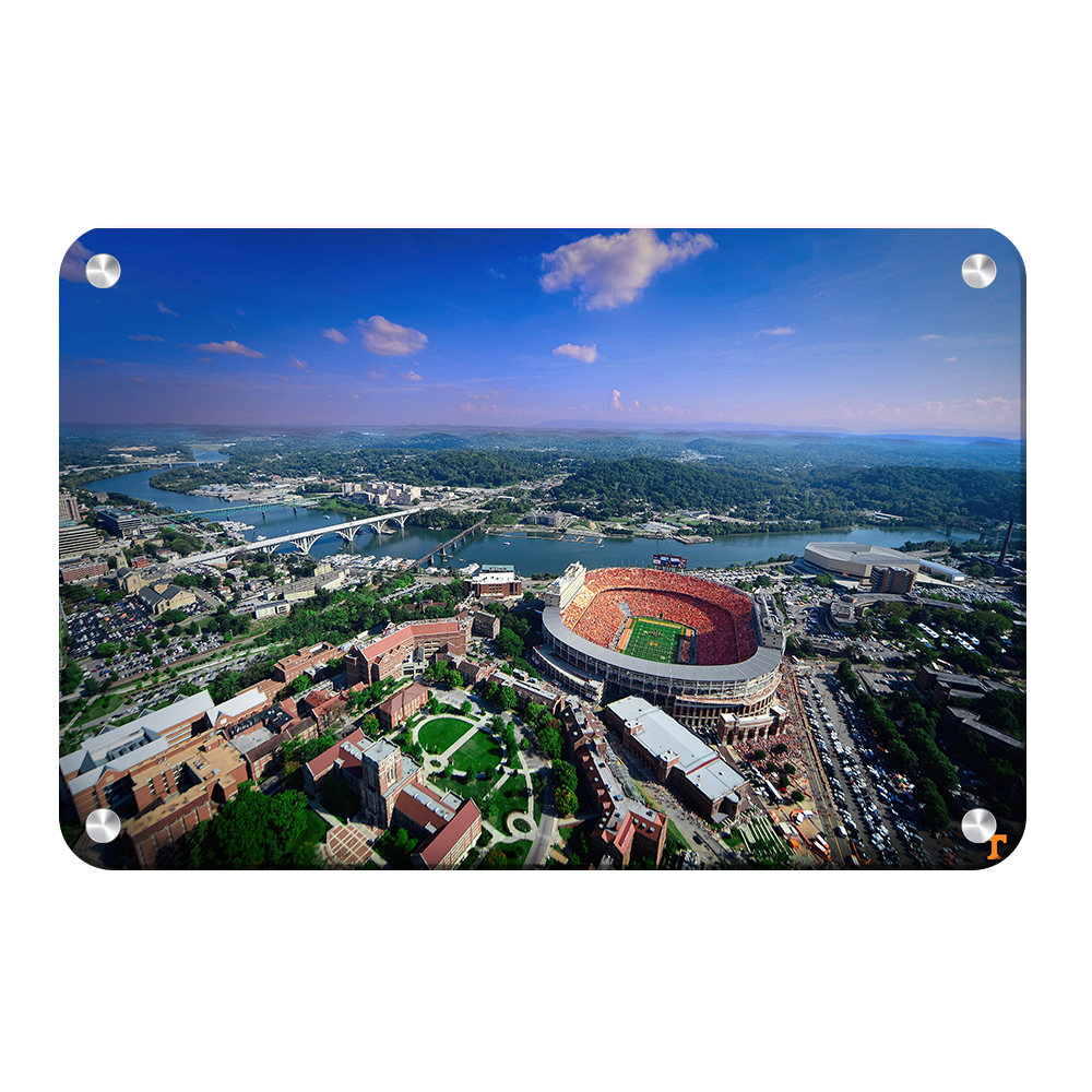 Tennessee Volunteers - Aerial Neyland on the Tennessee River - College Wall Art #Canvas