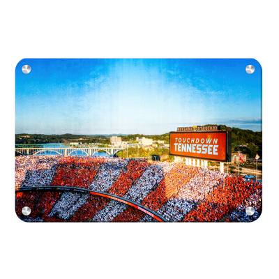 Tennessee Volunteers - Touchdown Tennessee Retro - College Wall Art #Metal