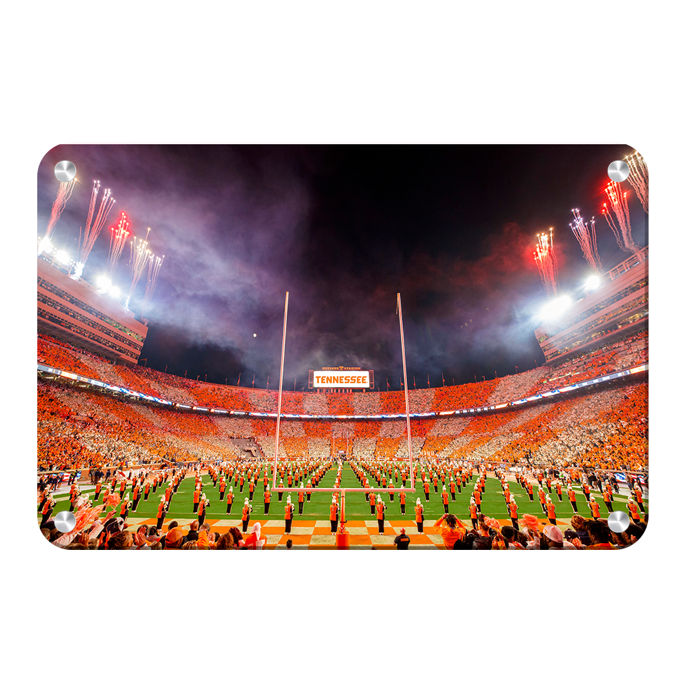 Tennessee Volunteers - Checkerboard Neyland and Pride of the Southland Band - College Wall Art #Canvas