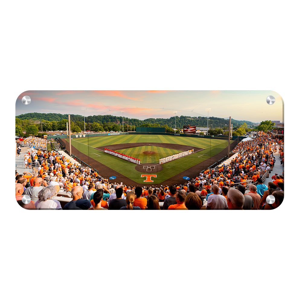 Tennessee Volunteers - Baseball Time in Tennessee Panoramic - College Wall Art #Canvas