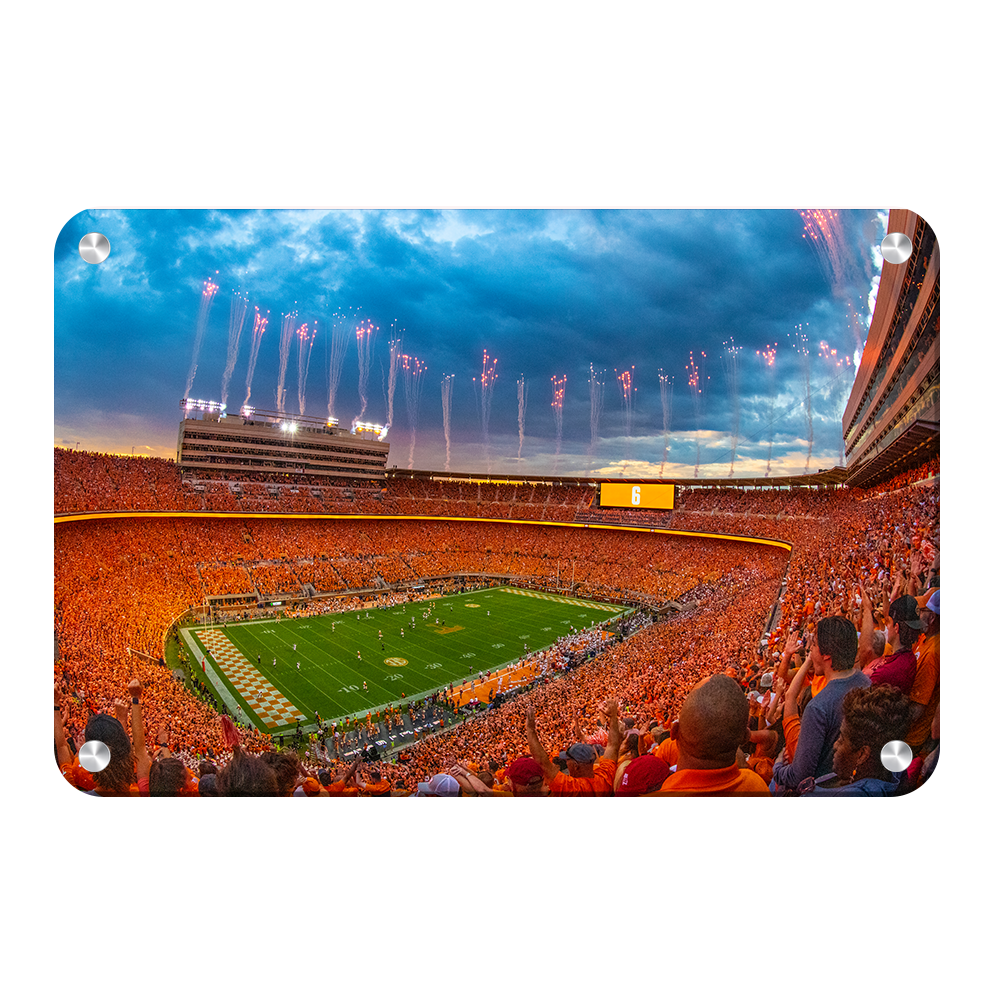 Tennessee Volunteers - Give Him Six Sunset - College Wall Art #Canvas