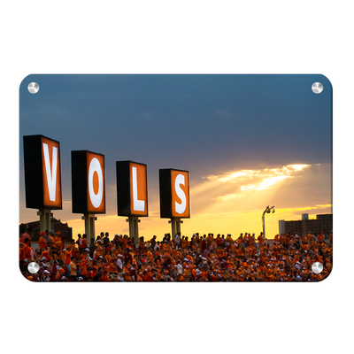 Tennessee Volunteers - Vols Sunset - College Wall Art #Metal