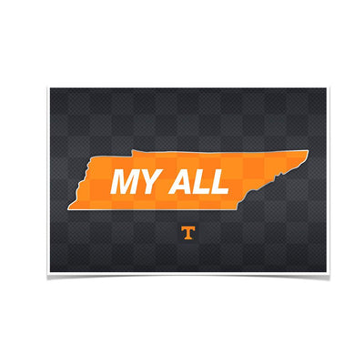 Tennessee Volunteers - My All - College Wall Art #Poster