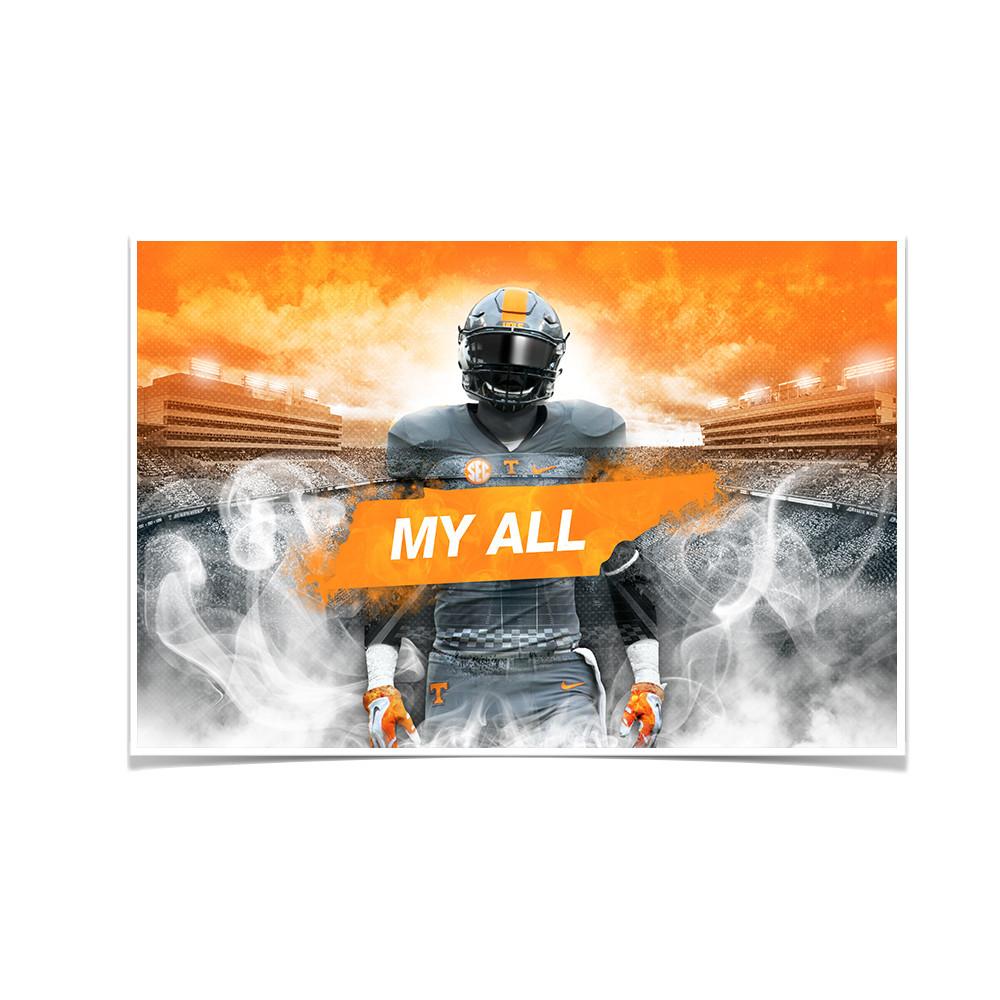 Tennessee Volunteers - Smokey Gray My All - College Wall Art #Canvas