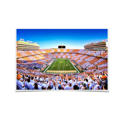 Tennessee Volunteers - Reverse Checkerboard End Zone - College Wall Art #Poster