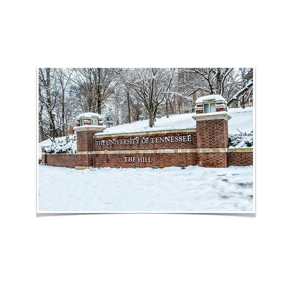 Tennessee Volunteers - Snowy Hill - College Wall Art #Poster