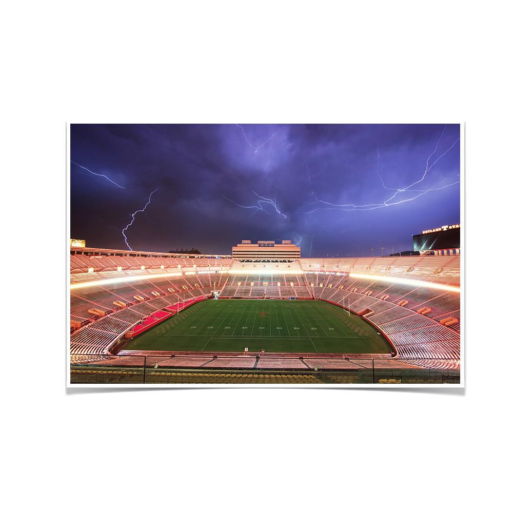 Tennessee Volunteers - Lightning Over Neyland - College Wall Art #Canvas