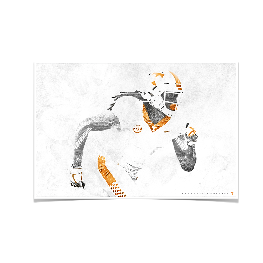 Tennessee Volunteers - Double Exposure T - College Wall Art #Canvas