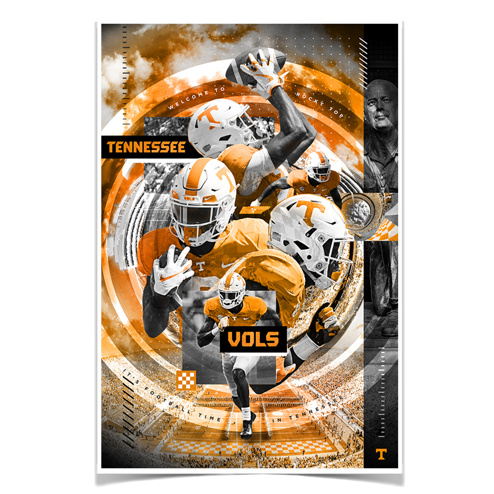  Tennessee Volunteers - Football Time - College Wall Art #Canvas