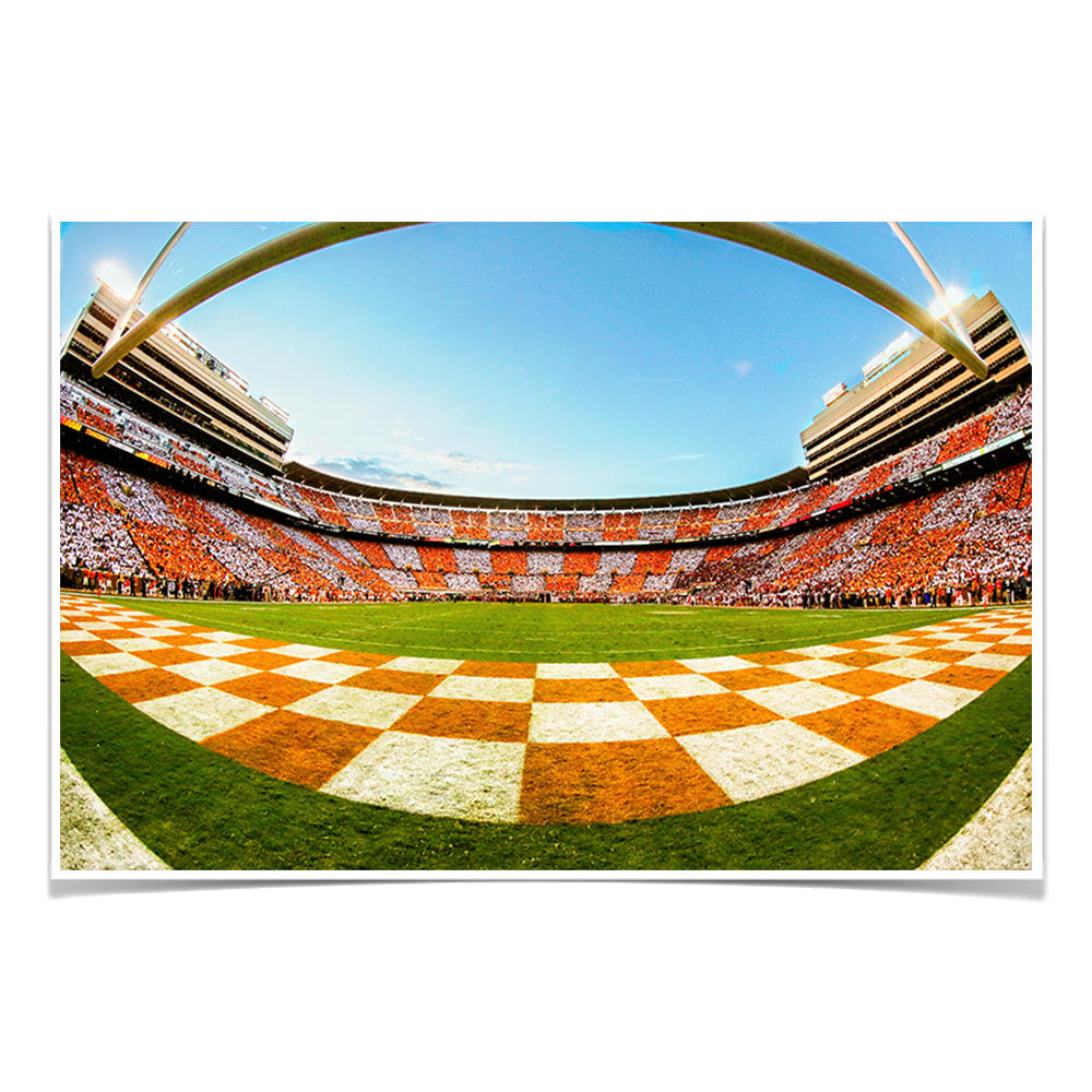 Tennessee Volunteers - Checkerboard Neyland Fisheye - College Wall Art #Canvas