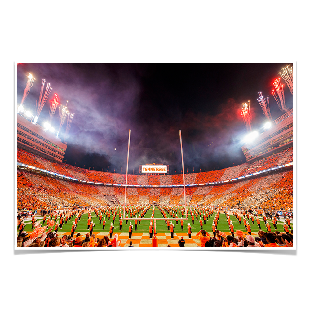 Tennessee Volunteers - Checkerboard Neyland and Pride of the Southland Band - College Wall Art #Canvas