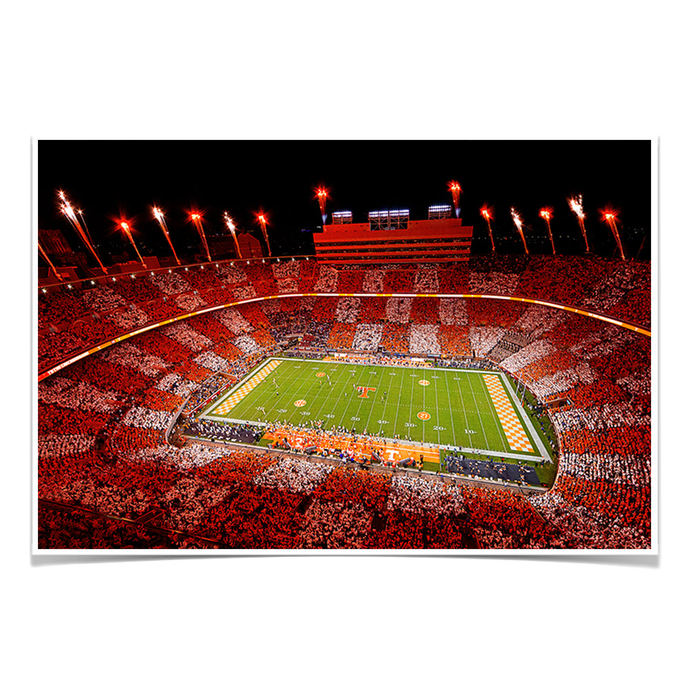 Tennessee Volunteers - Welcome To Checkerboard Neyland Stadium - College Wall Art #Canvas