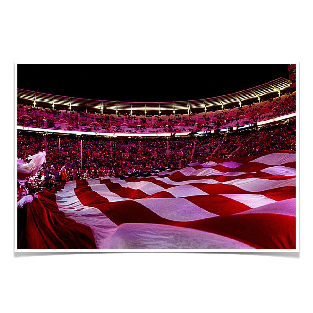 Tennessee Volunteers - Stars and Stripes - College Wall Art #Canvas