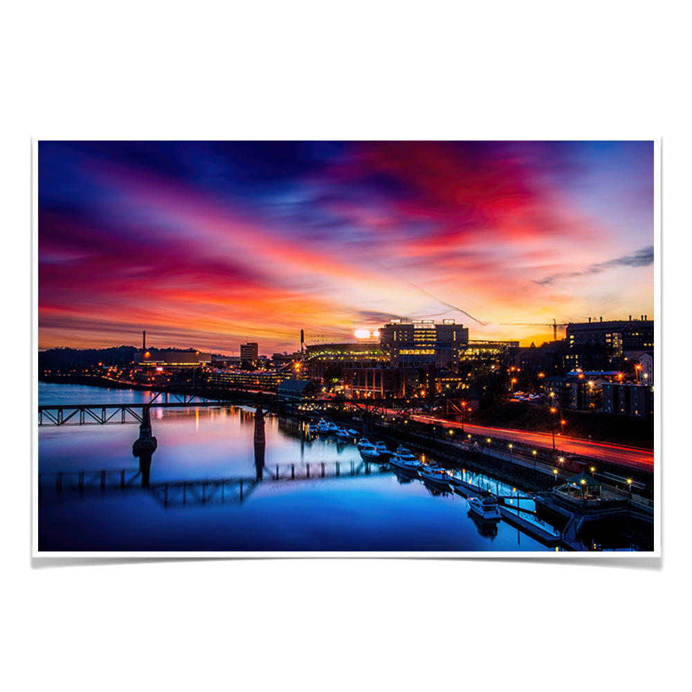 Tennessee Volunteers - Tennessee River Sunset - College Wall Art #Canvas
