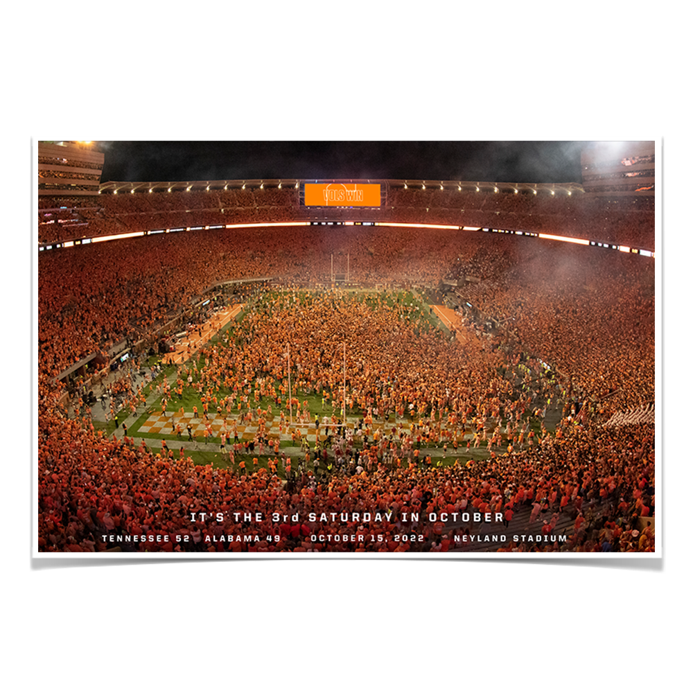 Tennessee Volunteers - It's the Third Saturday in October - College Wall Art #Canvas